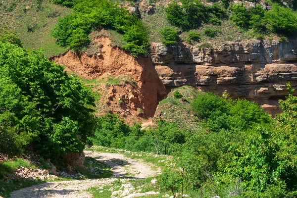 Kayaların Arasındaki Toprak Yol — Stok fotoğraf