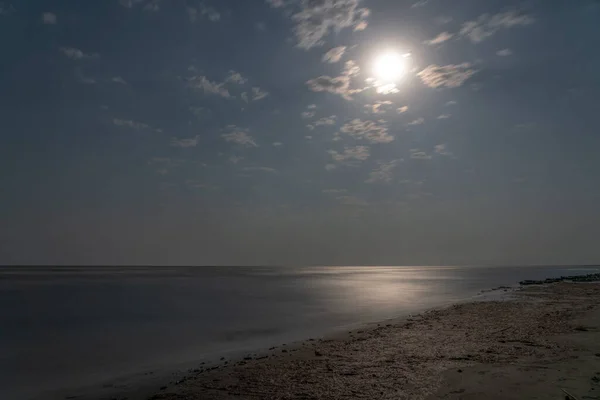 Seashore Moonlit Night — Stock Photo, Image