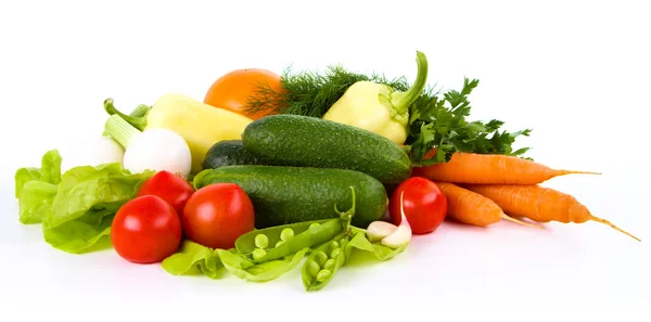 Bahçe sebze üzerinde beyaz izole