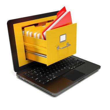 Bilgisayar veri depolama 3d render