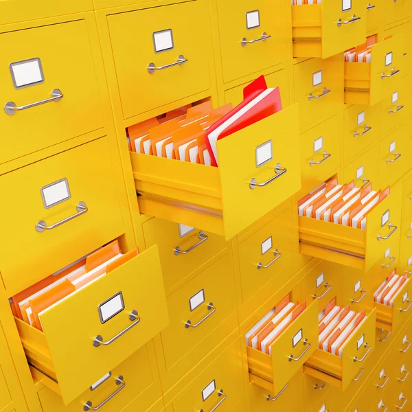 File cabinet rendering 3D — Foto Stock