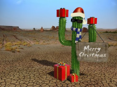 Christmas cactus clipart