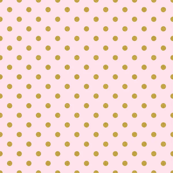 Gold Polka Dot Patroon op een roze achtergrond — Stockfoto