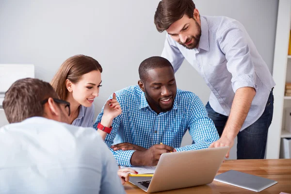 Content professional colleagues — Stock Photo, Image