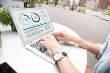 Dizüstü bilgisayar kullanan hoş kadın