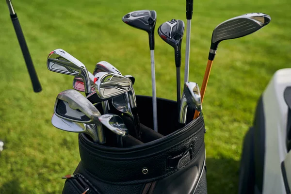 Stainless steel equipment used by professional golfers — Stock Photo, Image