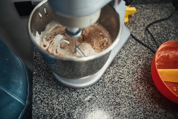 Special dought for future desserts being mixed in a blender — Fotografia de Stock