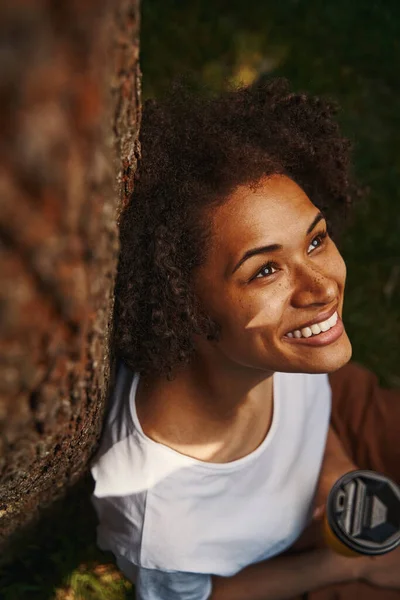 Contented young lady looking relaxed and inspired —  Fotos de Stock