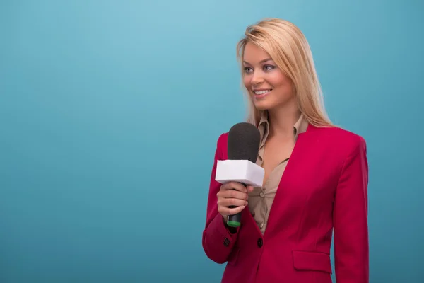 Zeer mooie Tv-presentator — Stockfoto