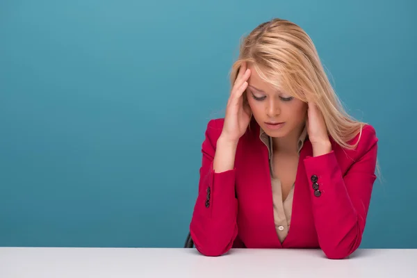 Very beautiful TV presenter — Stock Photo, Image