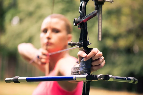 Woman with the bow — Stock Fotó