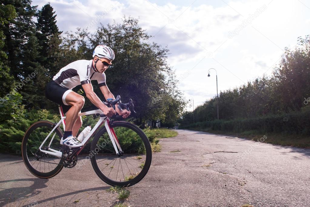 Man riding a bike