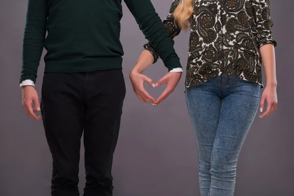 Casal encantador esperando Dia de São Valentim — Fotografia de Stock