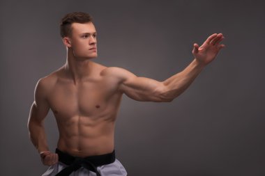 Yakışıklı karate meraklısı