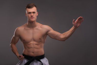 Yakışıklı karate meraklısı