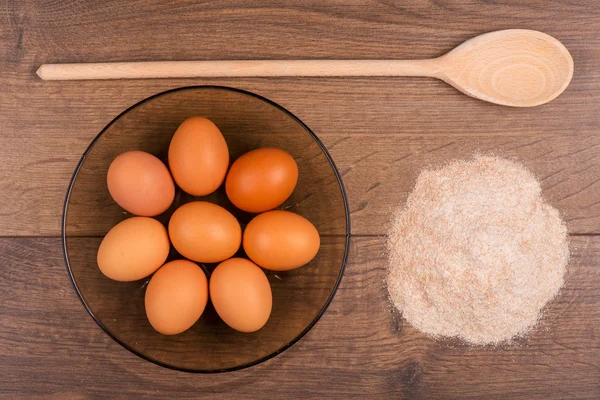 鸡蛋的美味和营养的产品 — 图库照片