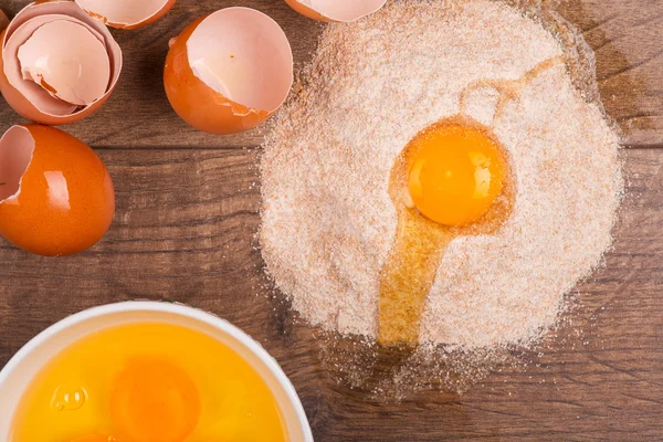 Eier das leckere und nahrhafte Produkt — Stockfoto