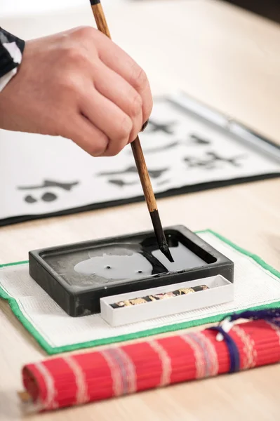 Traditional Japanese or Chinese calligraphy — Stock Photo, Image