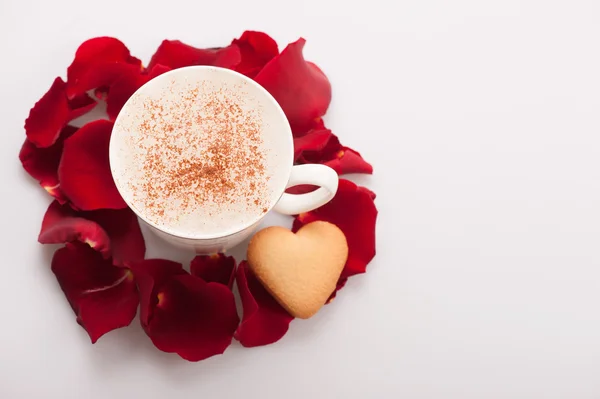 Imagen de primer plano de la hermosa galleta en forma de corazón — Foto de Stock