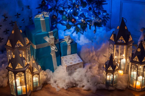 Christmas tree interior studio shot — Stock Photo, Image