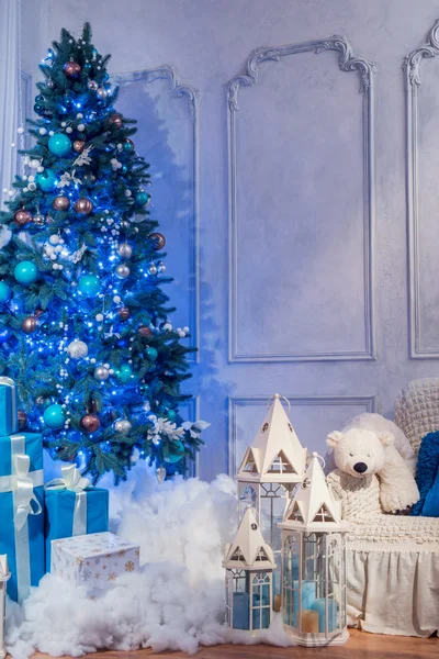 Albero di Natale studio interno girato — Foto Stock