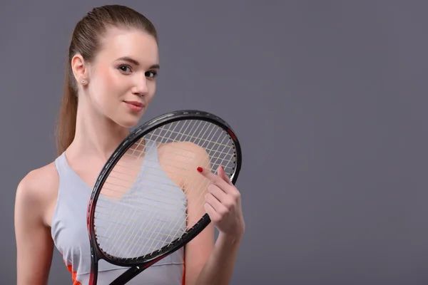 Mladé a sexy tenistka — Stock fotografie