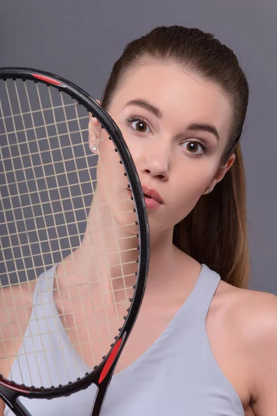 Young and sexy tennis player — Stock Photo, Image