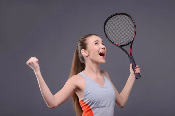 Young and sexy tennis player — Stock Photo, Image