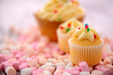 Bir parti için güzel cupcake