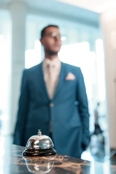 Hotel service bell at reception — Stock Photo, Image