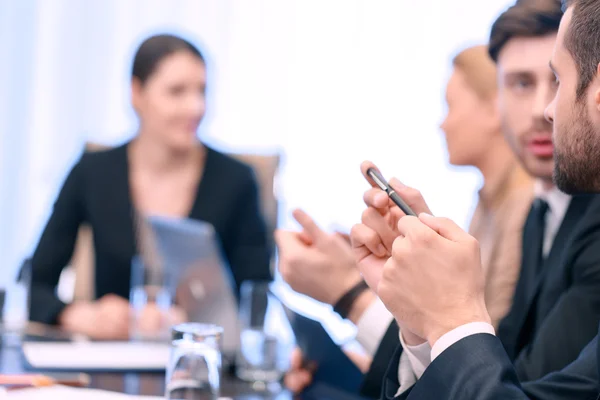 Op een tijdstip voor de vergadering — Stockfoto