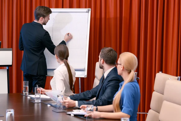 Bedrijfspresentatie tijdens vergadering — Stockfoto