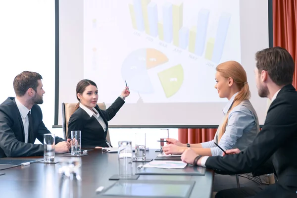 Bespreking van de presentatie — Stockfoto