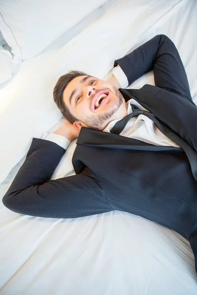 Businessman in the luxury hotel — Stock Photo, Image