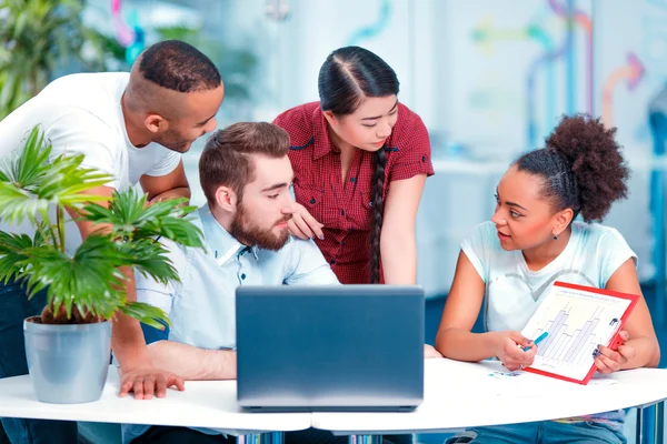 Young creative people at brainstorming — Stock Photo, Image