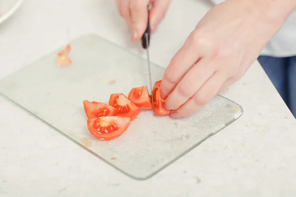 Groenten Salade bereid in een huis keuken — Stockfoto