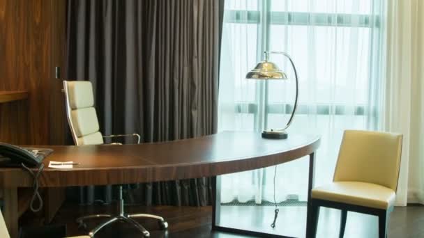 Розкішна кімната для переговорів в готелі — стокове відео