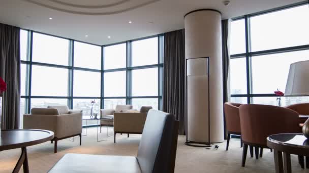 Interior of nice meeting room in hotel — Stock Video