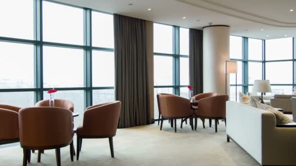 Interior of nice meeting room in hotel — Stock Video