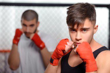 Boksörler mücadele başlatmak hazır