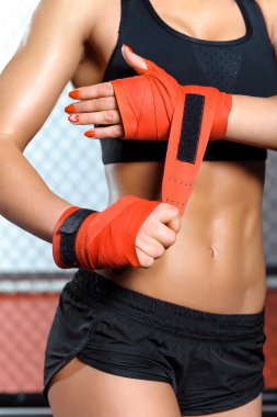 Kadın boksör bandaj