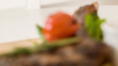 Çok lezzetli taze bir pişirme gurme yemek