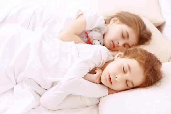 Two little cute sleeping girls — Stock Photo, Image