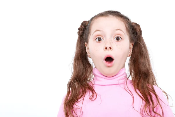 Retrato de una pequeña chica emocional — Foto de Stock