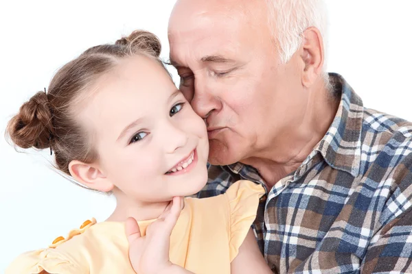 Großvater mit seiner Enkelin — Stockfoto