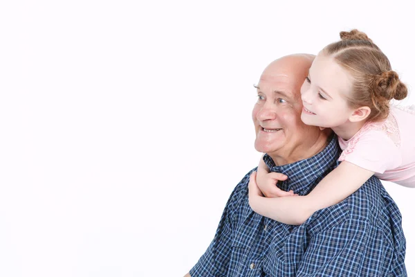 Abuelo pasando tiempo con su nieta —  Fotos de Stock