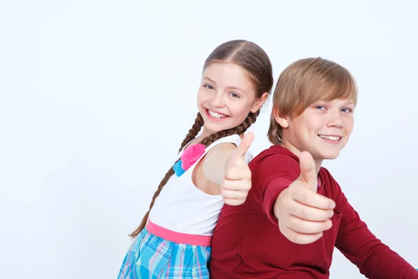 Friendship between boy and girl — Stock Photo, Image