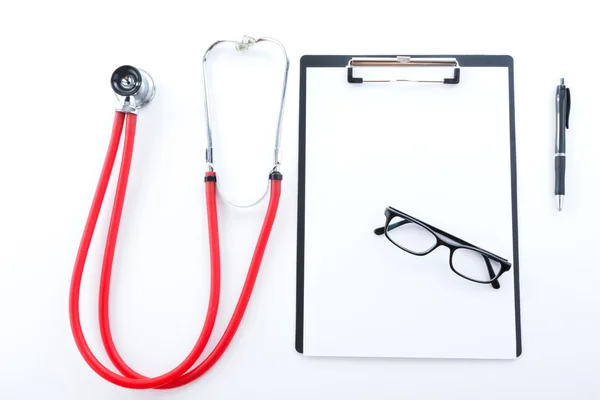 Stethoscope lying near the papers — Stock Photo, Image