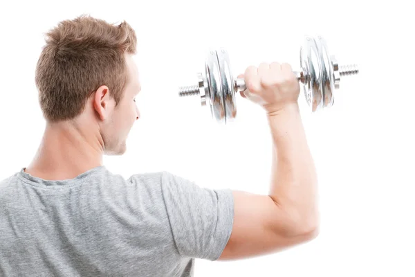 Handsome man during workout — Stock Photo, Image