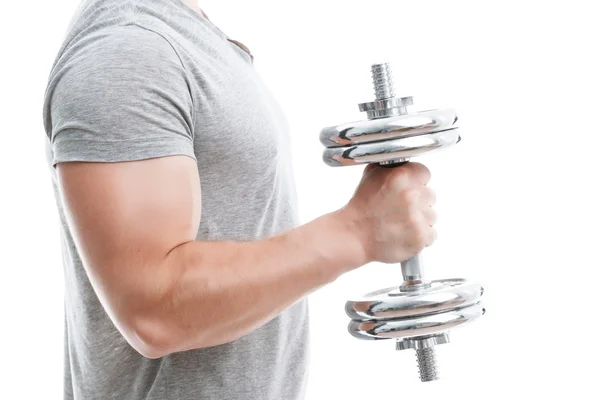 Hombre guapo durante el entrenamiento — Foto de Stock